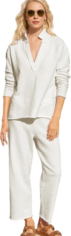 Women Tracksuits 2 Piece Set Carmel Travel Set Patrick Pullover Sweatshirt Catherine Sweatpants C... | Amazon (US)