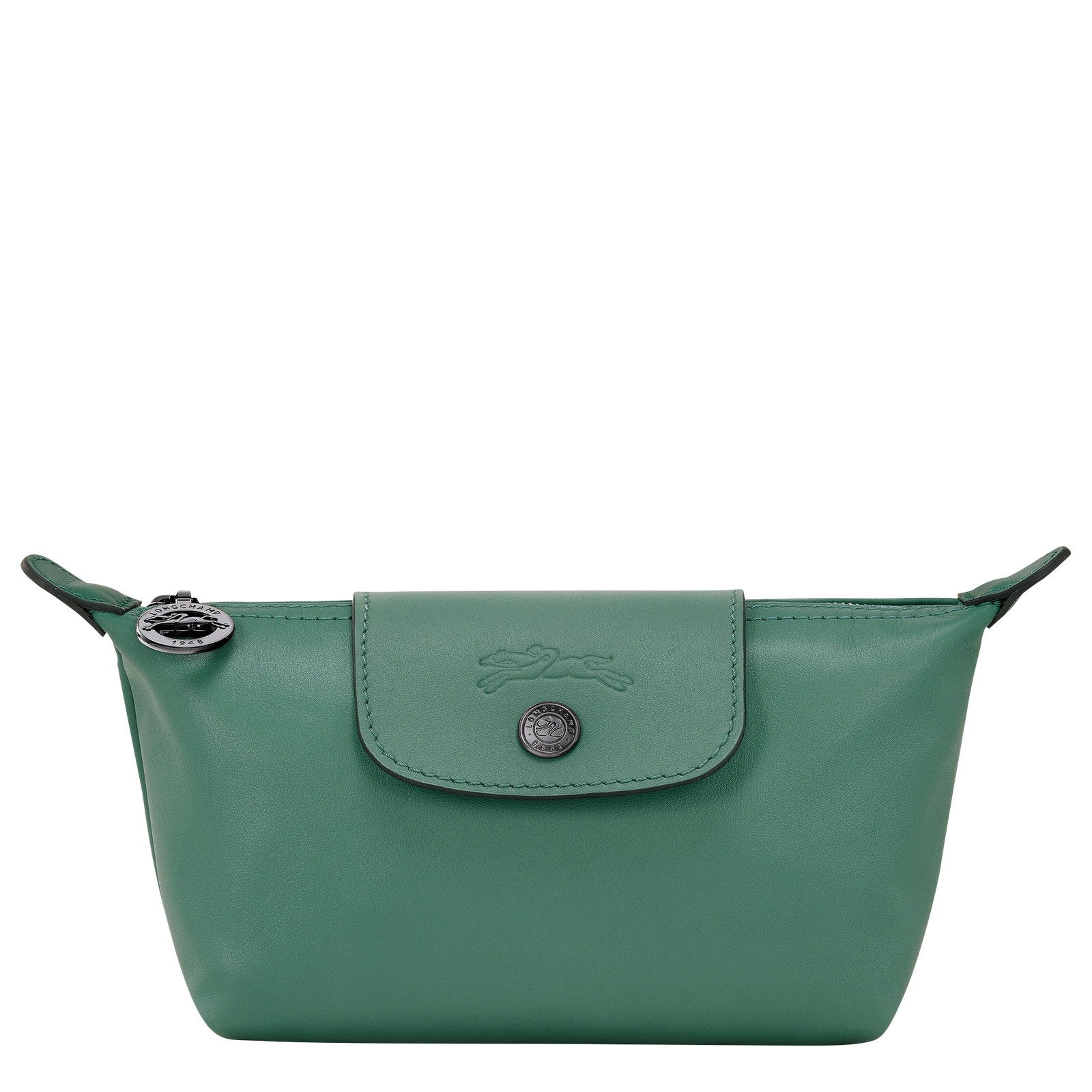 Le Pliage Xtra Pouch Sage - Leather | Longchamp CA | Longchamp
