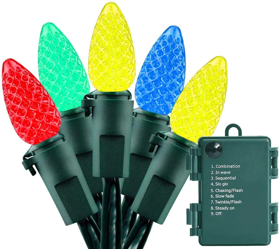 Loende Christmas Lights, 18FT 50 LED C3 Battery Operated String Lights for Indoor Outdoor Multico... | Walmart (US)