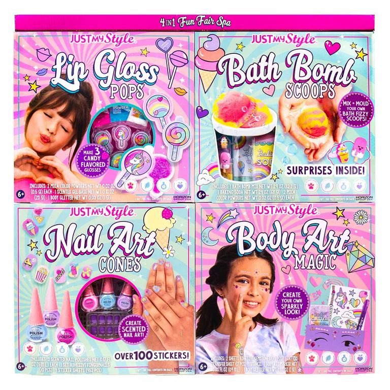 Just My Style 4 Fashion-Fun Fair Spa Activity Art Kit (32 Pieces) - Walmart.com | Walmart (US)