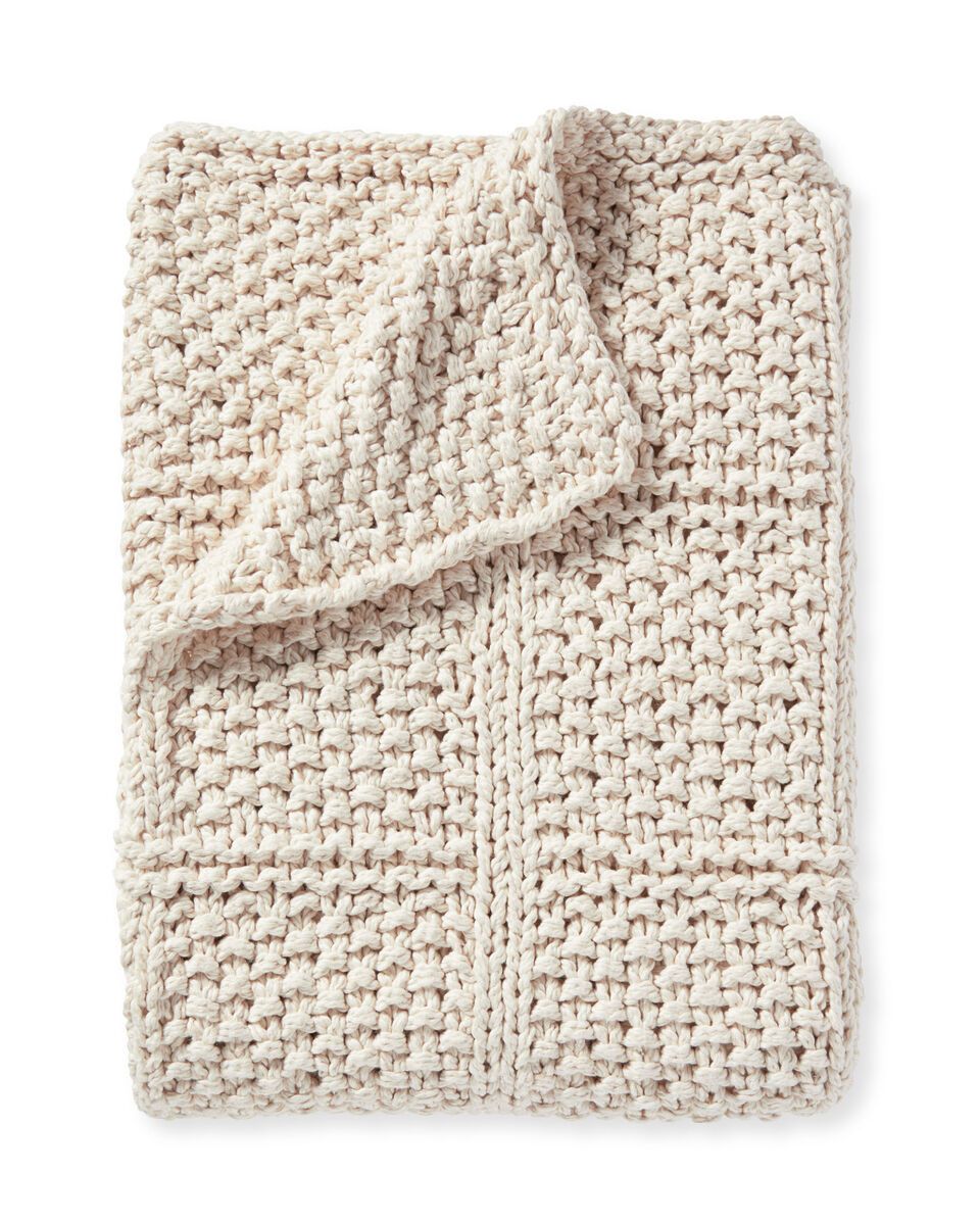 Fisherman's Knit Throw | Serena and Lily