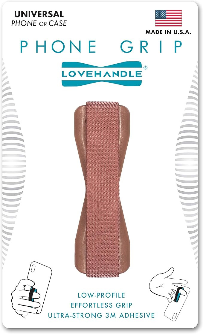 LOVEHANDLE Phone Grip for Most Smartphones and Mini Tablets, Mauve Rose Colored Elastic Finger St... | Amazon (US)