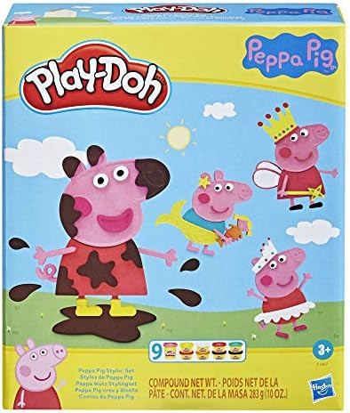 Play-Doh Peppa Pig Stylin' Set, Peppa Pig Playset with 9 Cans and 11 Tools, Peppa Pig Toys for 3 ... | Amazon (US)