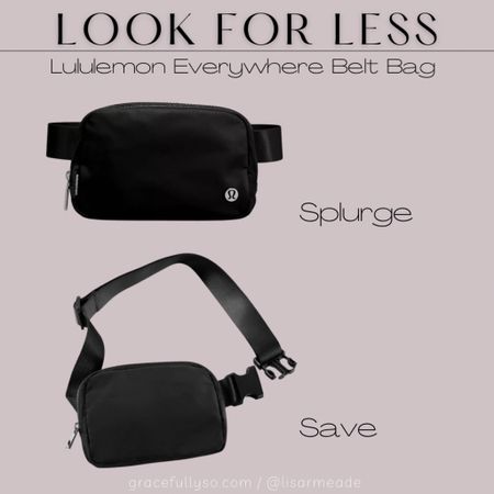 Look for less - Lululemon Everywhere Belt Bag - amazon find - dupe - designer inspired - beltbag