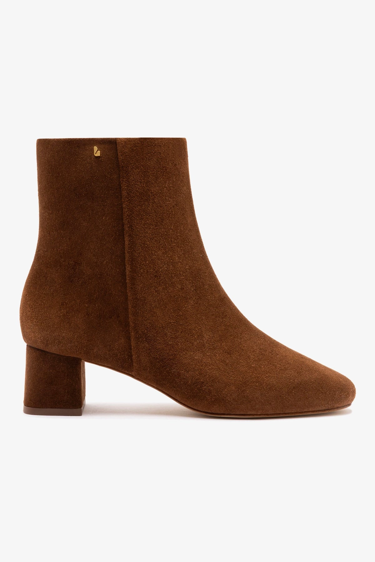 Mini Edie Boot In Burnt Umber Suede | Larroude