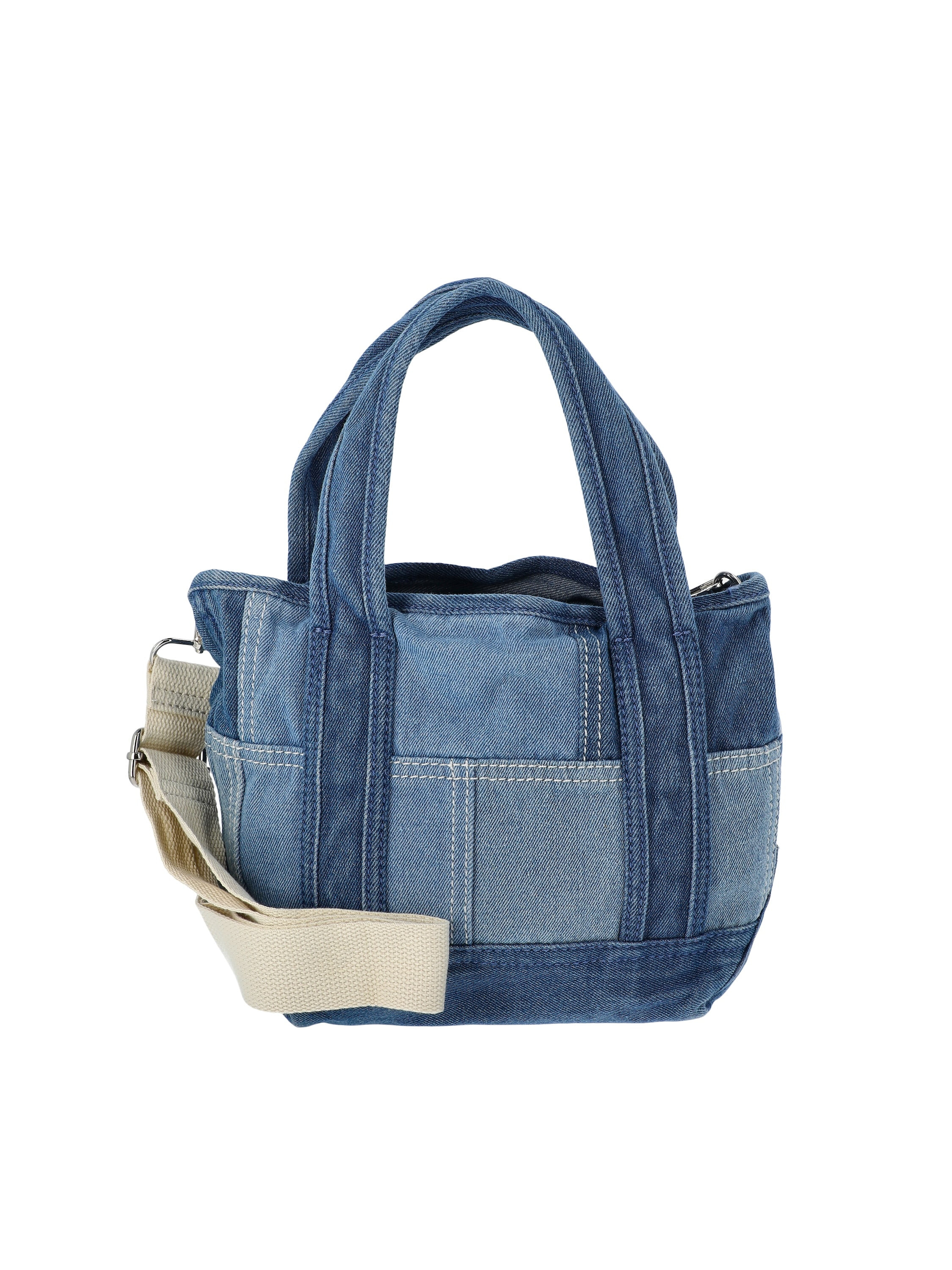No Boundaries Denim Mini Tote Bag, Women's, Patchwork | Walmart (US)