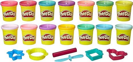 Play-Doh Sparkle and Bright 14 Pack of Cans, Non-Toxic Modeling Compound, 3-Ounce Cans (Amazon Ex... | Amazon (US)