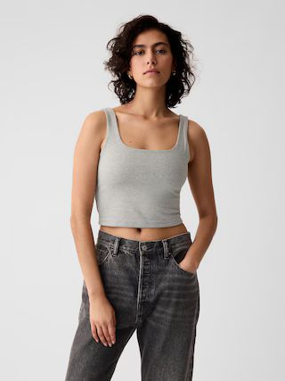 Compact Jersey Cropped Tank Top | Gap (US)