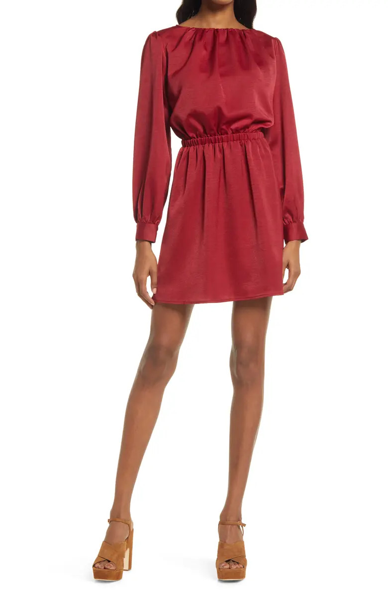 Lost + Wander Emerald Eyes Long Sleeve Minidress | Nordstrom | Nordstrom