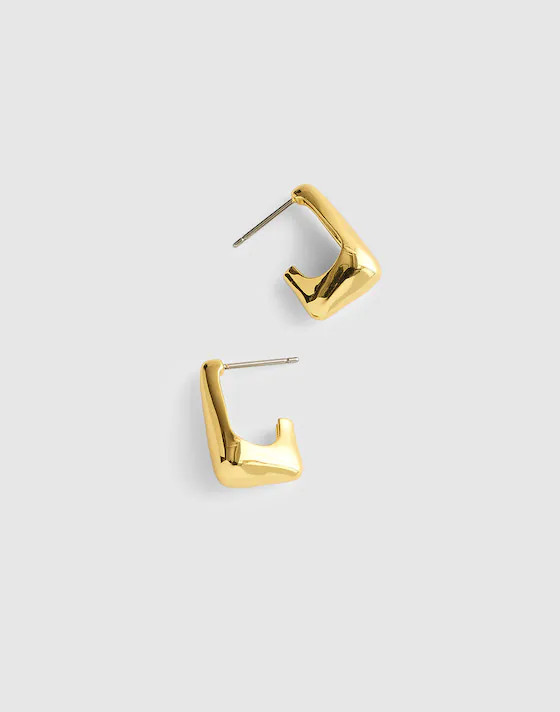 Sculpted Teardrop Small Hoop Earrings | Madewell