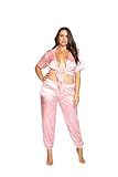 Roma Women's Plus Size Love PJ Pant Set, Pink/White, 2X/Large | Amazon (US)