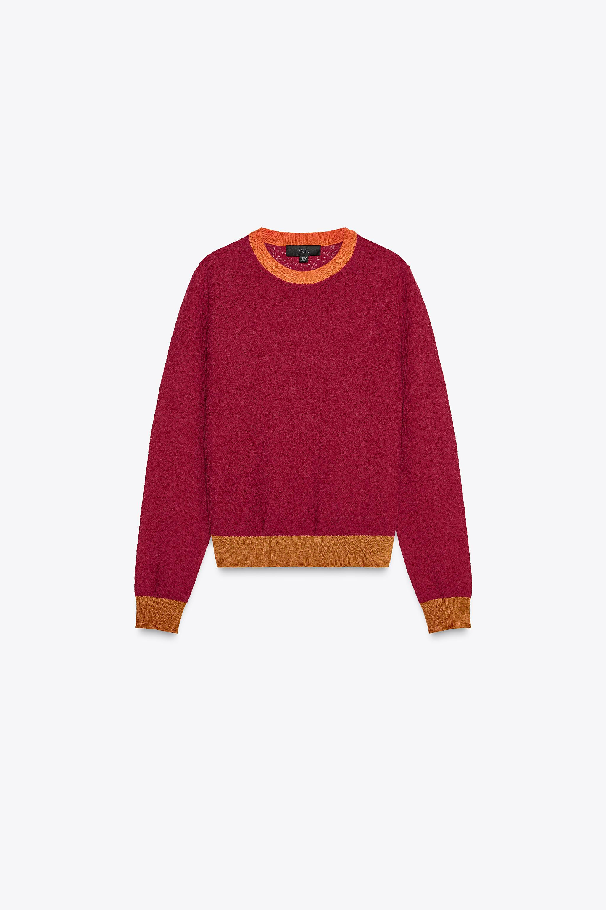 COLOUR BLOCK KNIT SWEATER | Zara UK