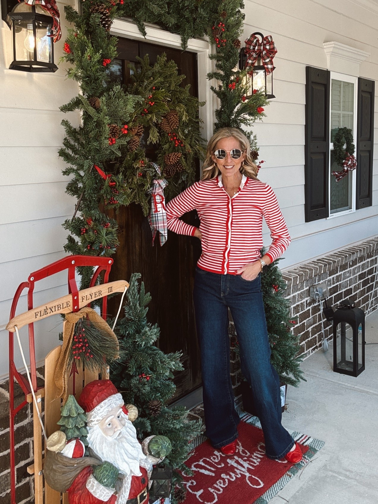 This Free Assembly cozy yarn cardigan might be the hardest-working piece in your closet 🤍 There are so many ways to wear it — buttoned up as a top, layered over a tee, or styled open for an easy, effortless look. It’s incredibly soft with a subtle bubble texture that makes it feel special without trying too hard. I love it here with jeans, but it would be just as cute with a mini skirt for a dressed-up moment. I’m wearing a size XS, and it’s only $22.

#LTKdayinmylife #LTKmomlife #LTKgrwm