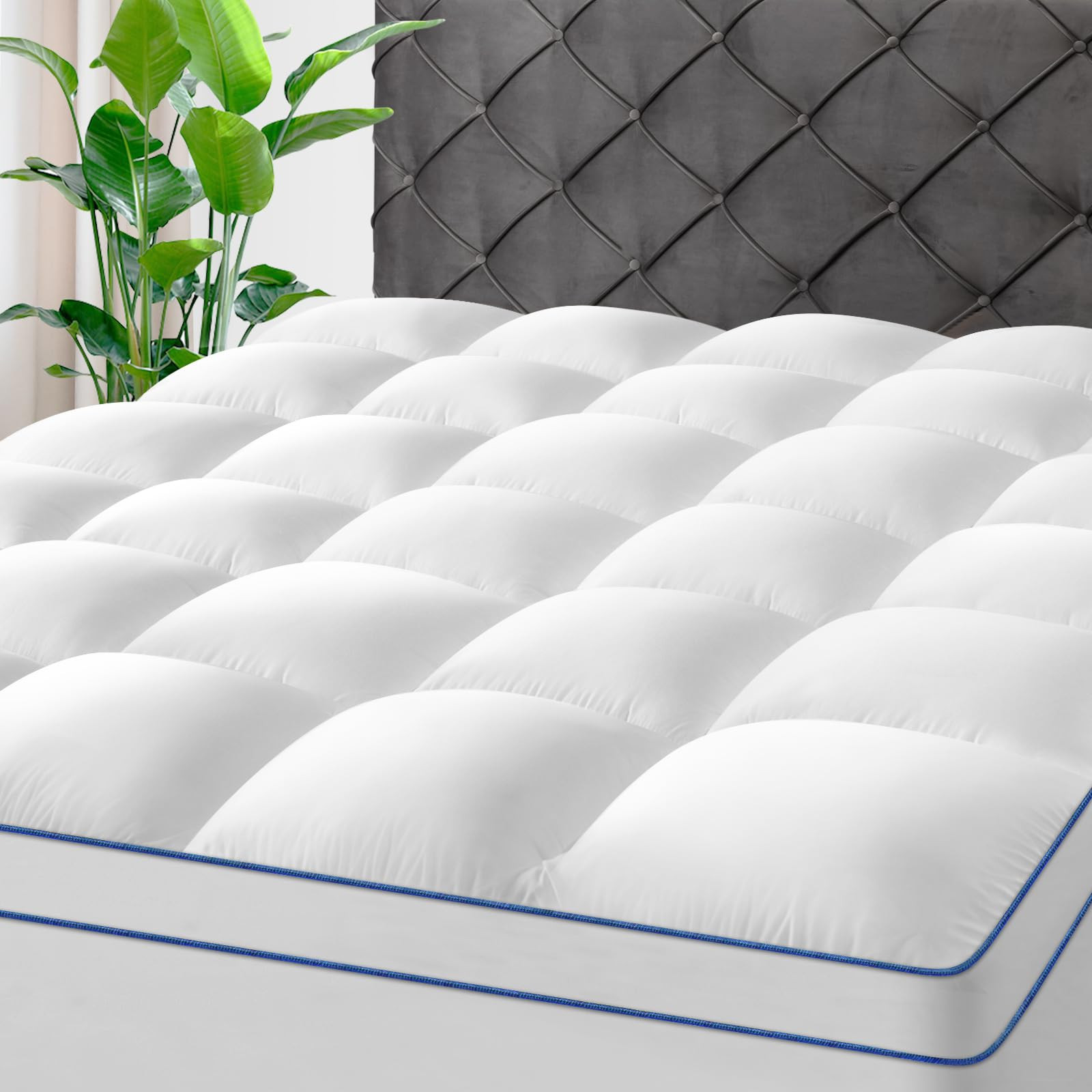 KAYFIA Queen Mattress Topper,Extra Thick Mattress Pad Cover for Deep Sleep,3D+7D Snow Down Altern... | Amazon (US)