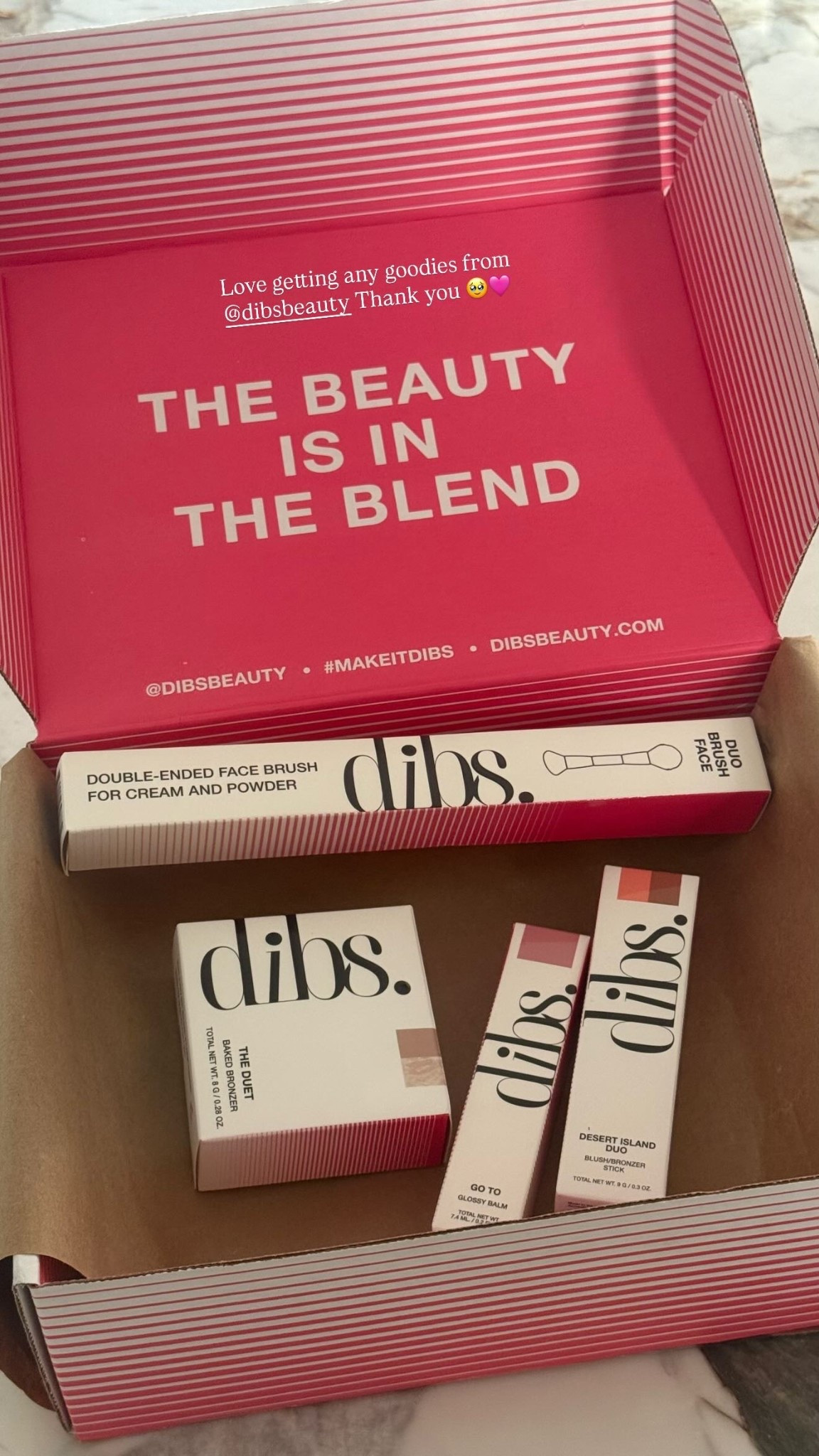 Love getting any goodies from @dibsbeauty Thank you 🥹🩷