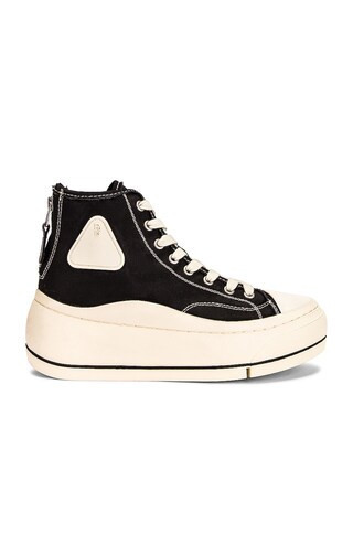 R13 High Top Sneaker in Black | FWRD 