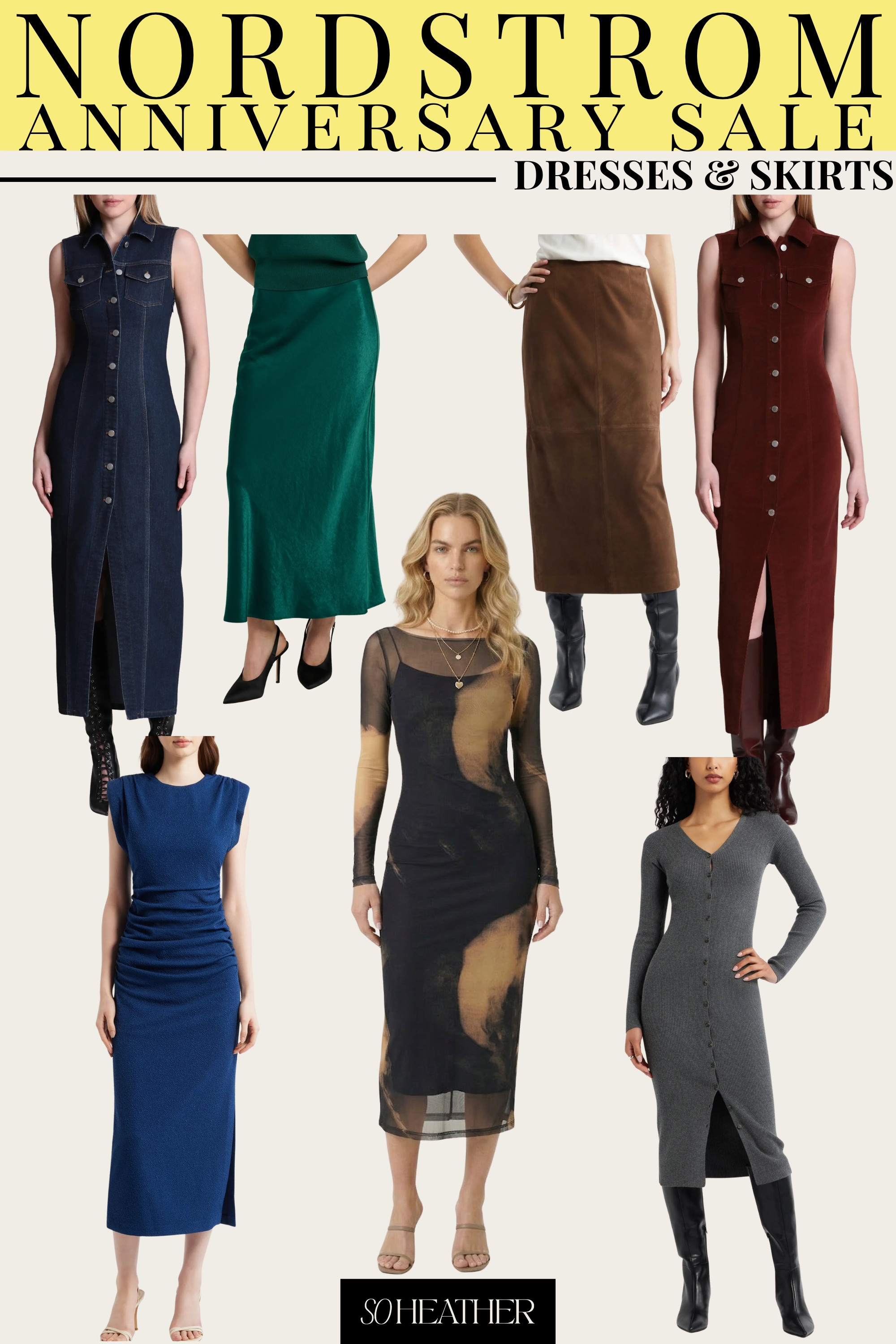 These Nordstrom Anniversary Sale dresses and skirts are so chic for fall, from denim and suede styles to sleek knit dresses and elegant midi skirts. Start your wish list now by clicking the ❤️ on your favorites so you can check out quickly when your shopping window opens. #NSale #LTKStyleTip

#LTKOver40#LTKSeasonal#LTKOver40#LTKSaleAlert 

 