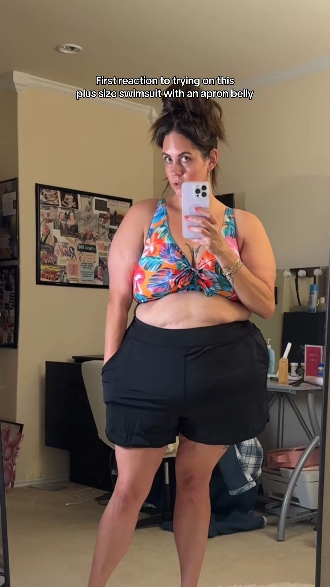 These swim shorts are plus size and apron belly friendly and the swim top is great for large busts  

#LTKSwim #LTKPlusSize