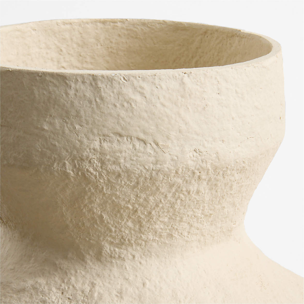 Marla White Paper Mache Vase 14" + Reviews | Crate & Barrel | Crate & Barrel