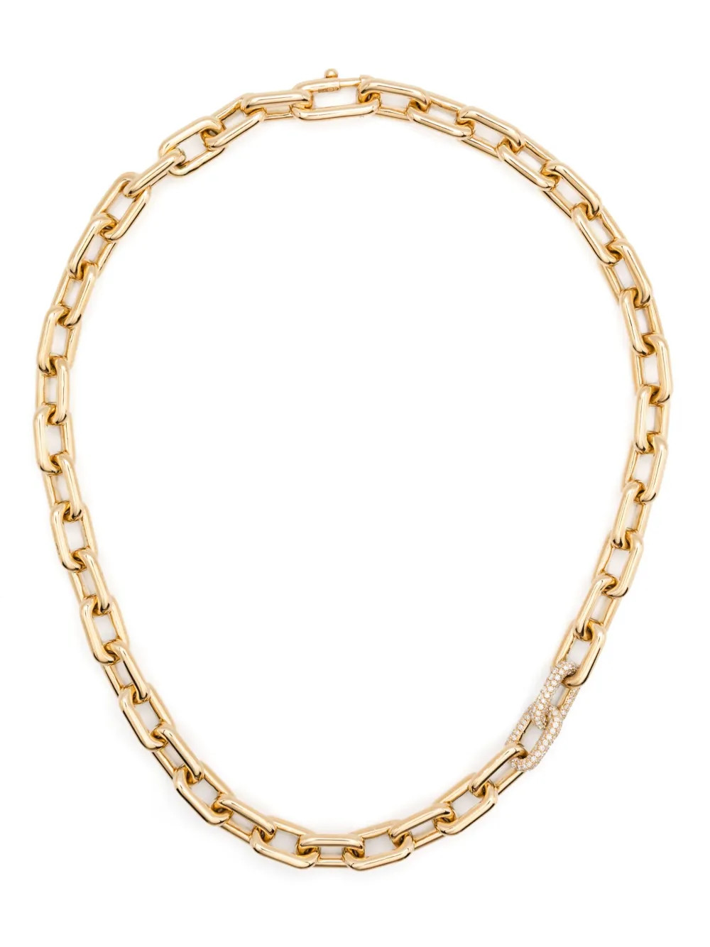 18K yellow gold chain diamond necklace | Farfetch Global