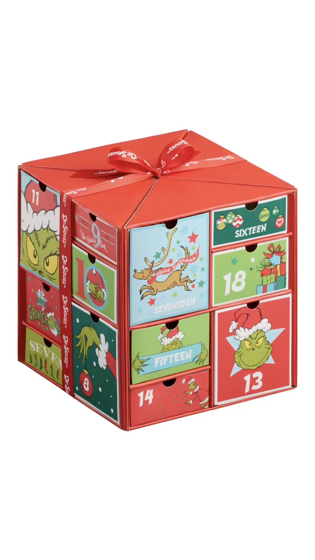 Grinch Candy Advent Calendar

Dr. Seuss holiday classic, How the Grinch Stole Christmas. This cube-shaped calendar holds an assortment of taffies, gummies, and chewy candies in delicious, sweet flavors hidden in drawers that pull out from each side of the box. Beautifully illustrated and full of festive fun, it's a great way to spend time with family and friends this holiday season and it makes a heartwarming gift.




#LTKGiftGuide #LTKHoliday #LTKSeasonal