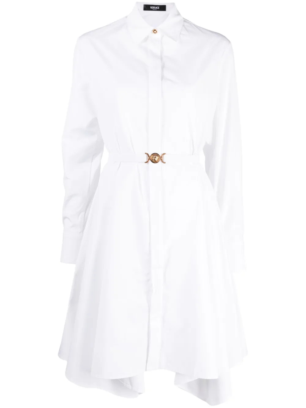 Versace Medusa '95 Mini Shirtdress | White | FARFETCH | Farfetch Global