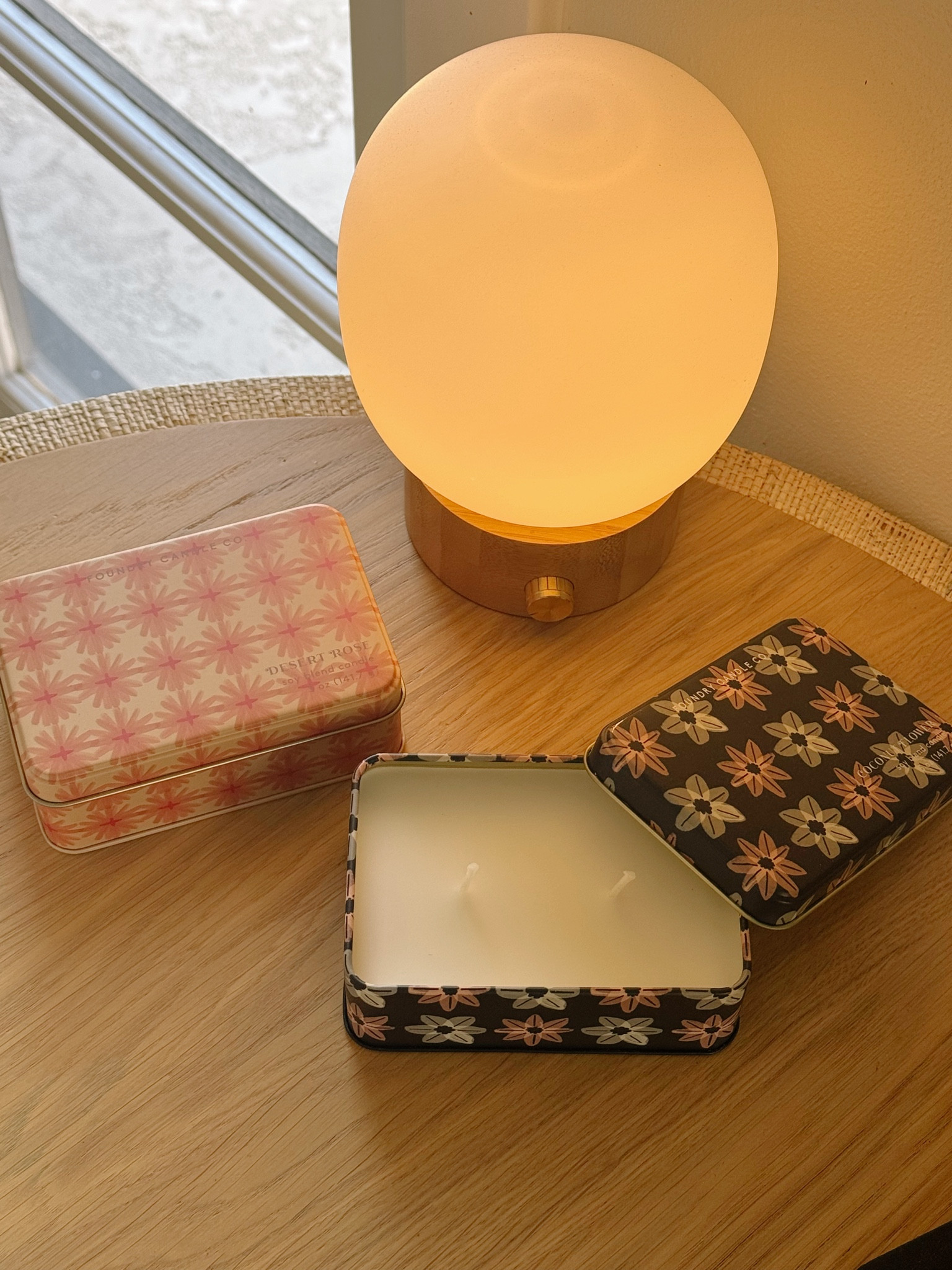 Picked up these cute candles from Target!  I love the metal tin designs.  Perfect for Spring!  #candles #homedecor #springdecor

#LTKSpring #LTKHome #LTKFindsUnder50