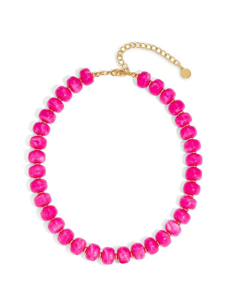 1pc Colorful Abacus Bead Women's Charming Bohemian Style Resin Necklace, Fashion Jewelry Gift For... | SHEIN