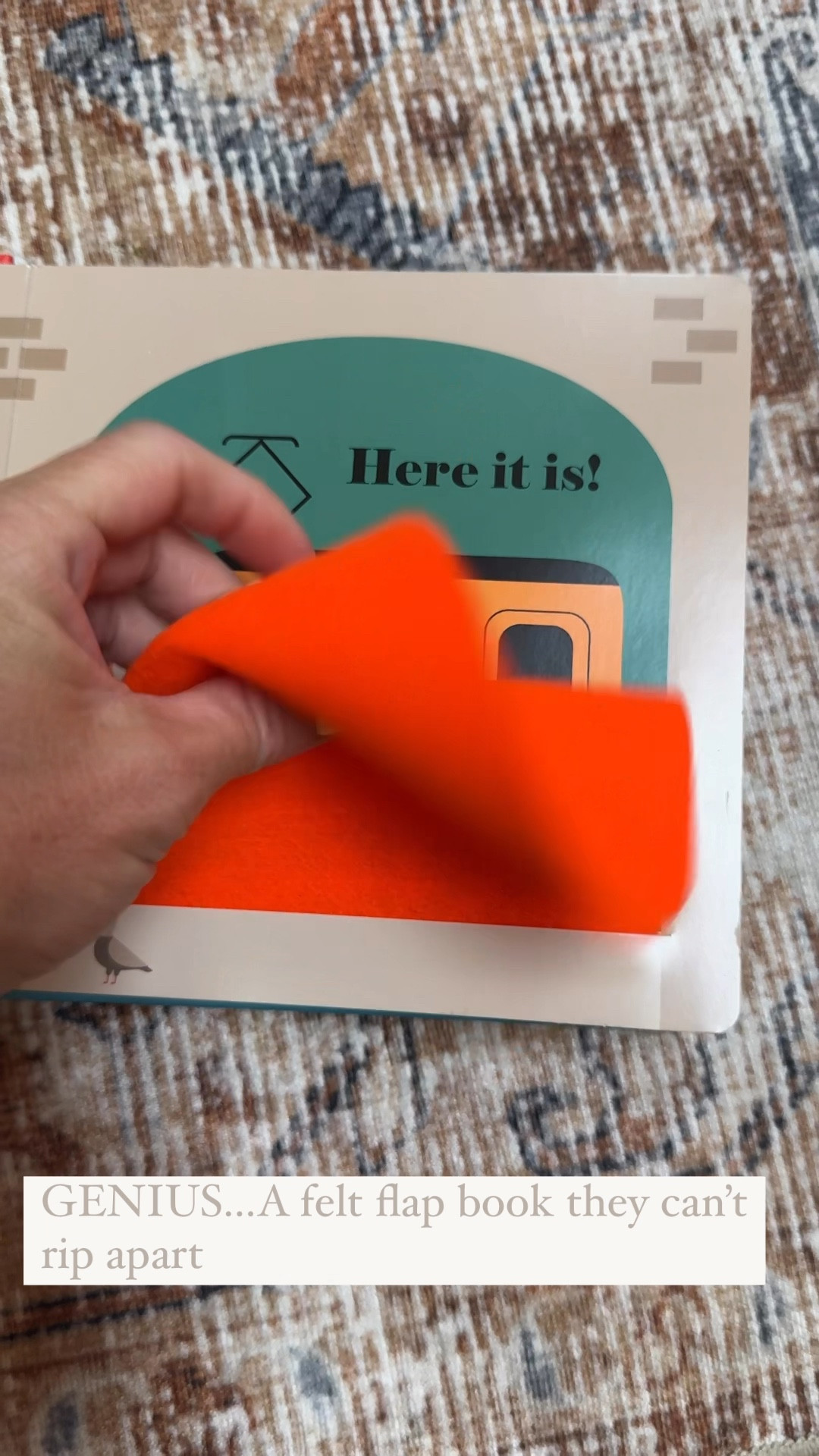 Felt flap books your toddler can’t rip the flats out of. There’s tons of different themes from cars to animals and more.

#GiftsForToddlers #ToddlerBooks #GiftsForOneYearolds #GiftsFor2yearolds 

#LTKBacktoSchool #LTKFindsUnder50 #LTKKids