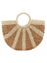 'Daelyn' Striped Rattan Half Moon Bag (2 Colors) | Goodnight Macaroon