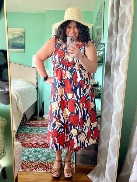 Easy breezy spring break look. This cotton/linen blend tie shoulder strap sundress comes in a variety of patterns. I sized up to the XXL and it fits just right with the elasticized/smocked bust. 

Top with a sun hat and pair with your favorite sandals for a fun beach vacation look.

DISCLOSURE: I received this dress for free in exchange for my honest review.

#LTKfindsunder50 #LTKtravel #LTKSeasonal