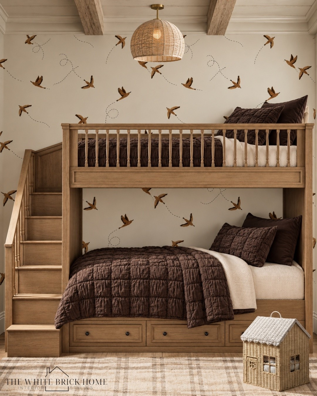 A cozy, elevated bunk room where rich chocolate bedding, warm natural wood, and whimsical wallpaper create the perfect shared bedroom retreat. 

Girls room, girls bedroom, kids room, kids bedroom, girls room decor, girls room ideas, bunk bed, shared bedroom, girls room decor, girls room bedding, shared girls bedroom, bunk bed girls room, kids bedroom, girls room ideas, bedroom decor, girls room finds, home design, bedroom design, bedroom, pottery barn kids, crate and kids

#LTKHome #LTKSeasonal #LTKKids