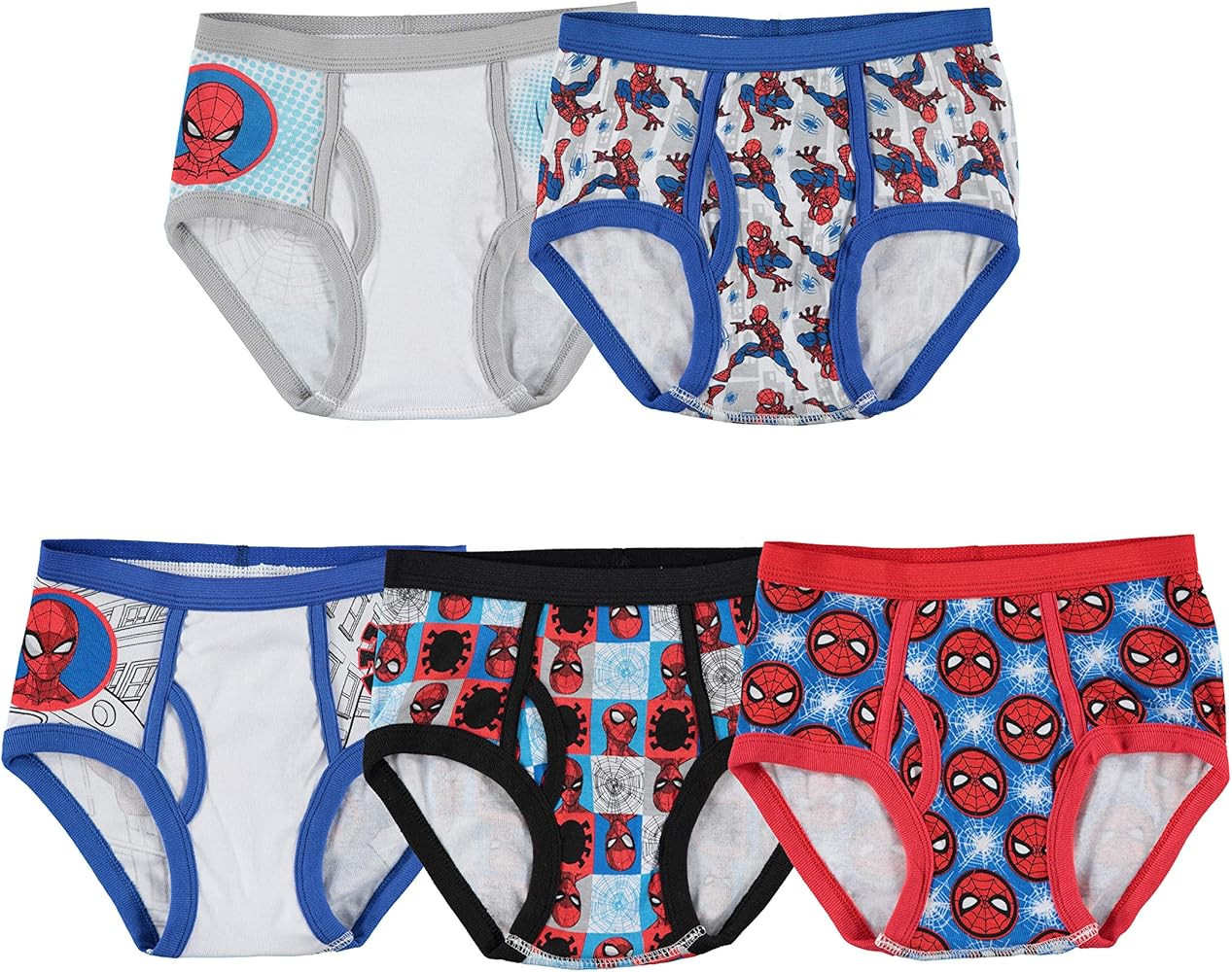 Spider-Man boys 100% Combed Cotton Brief Multipacks With Multiple Print Choices Available in Size... | Amazon (US)