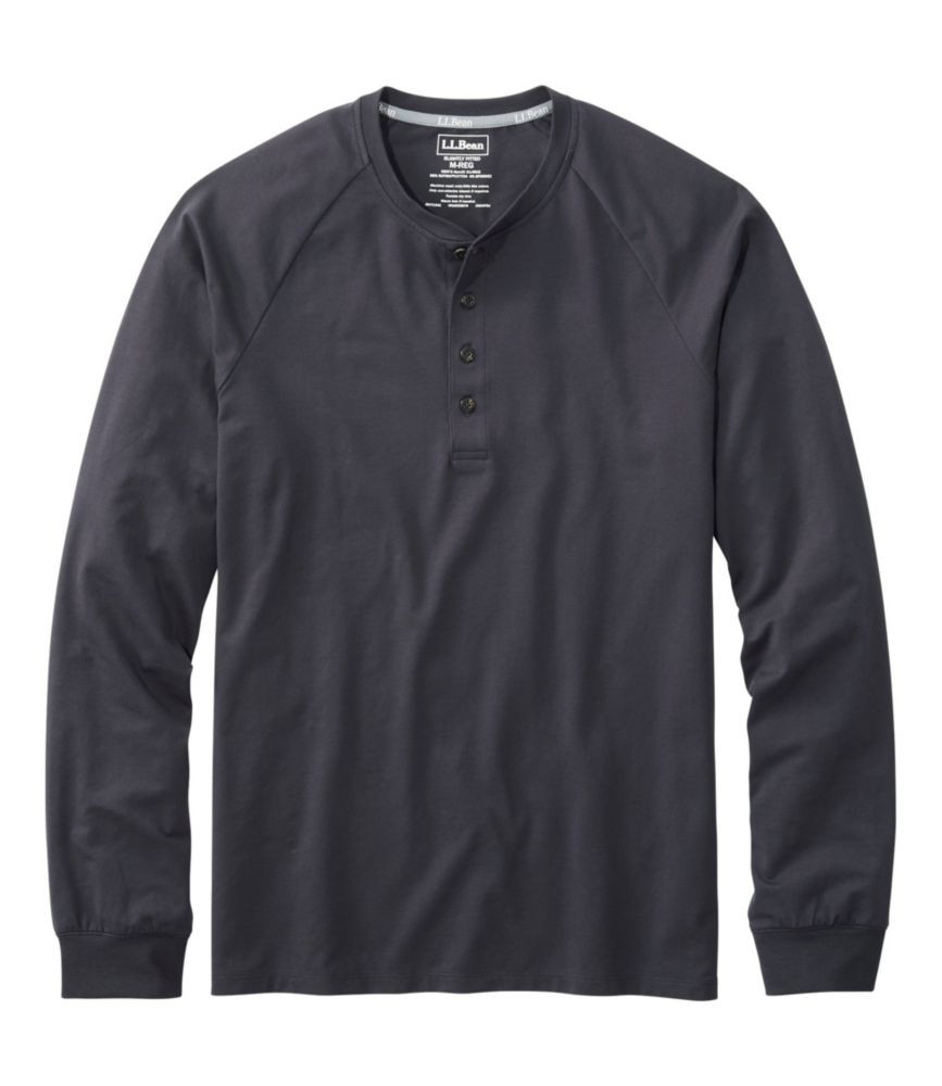 Men's Comfort Stretch Pima Tee Shirt, Long-Sleeve Henley | L.L. Bean