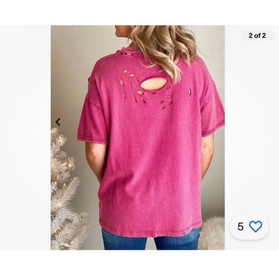 FREE PEOPLE WE THE FREE PURPLE SHORT SLEEVE OVERSIZED DISTRESS RUBI TEE Sz xs | eBay US