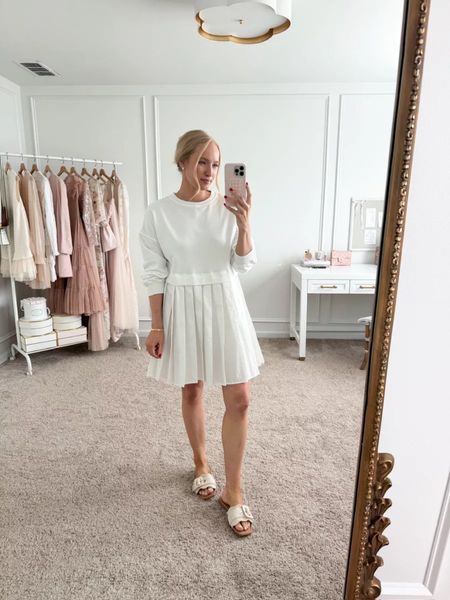 This Sweatshirt pleated mini dress from Amazon is perfect for a casual spring day. Pair it with a great pair of sandals or even some cute sneakers! Amazon Big Spring sale starting March 20th-25th!

#LTKSeasonal #LTKfindsunder50 #LTKstyletip