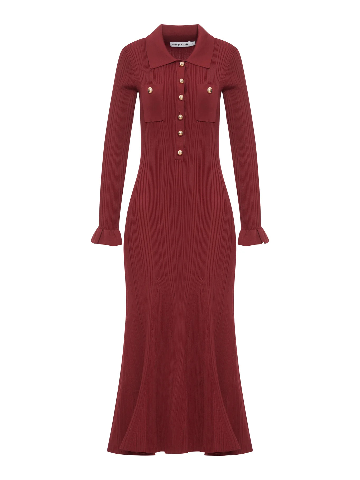 RIBBED KNIT MIDI DRESS - Self-portrait - Woman | Suitnegozi INT