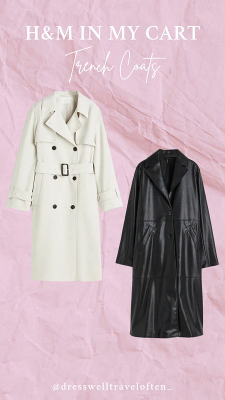 H&M finds | leather jacket | trench coats | neutral coats 



#LTKSeasonal #LTKworkwear #LTKfindsunder100