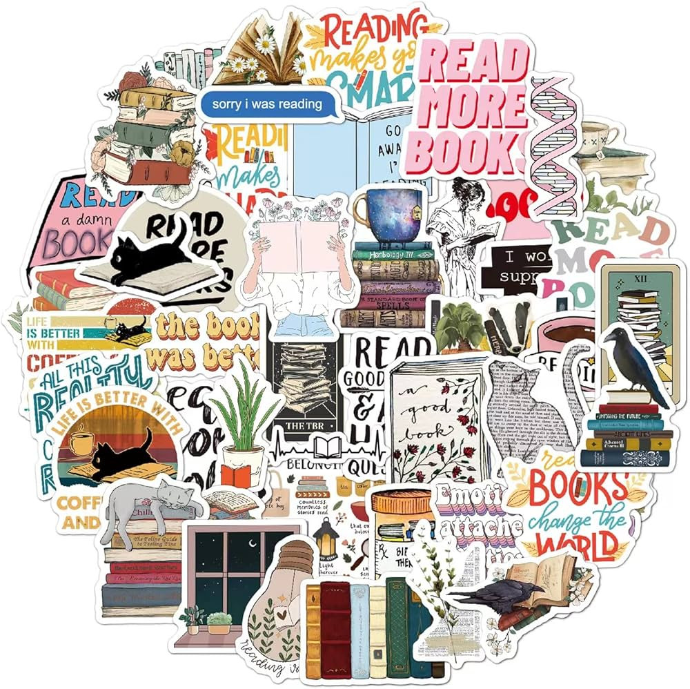 50pcs Book Stickers for Kindle, Kindle Stickers, Reading Stickers for Kindle, Kindle Stickers Bookis | Amazon (US)