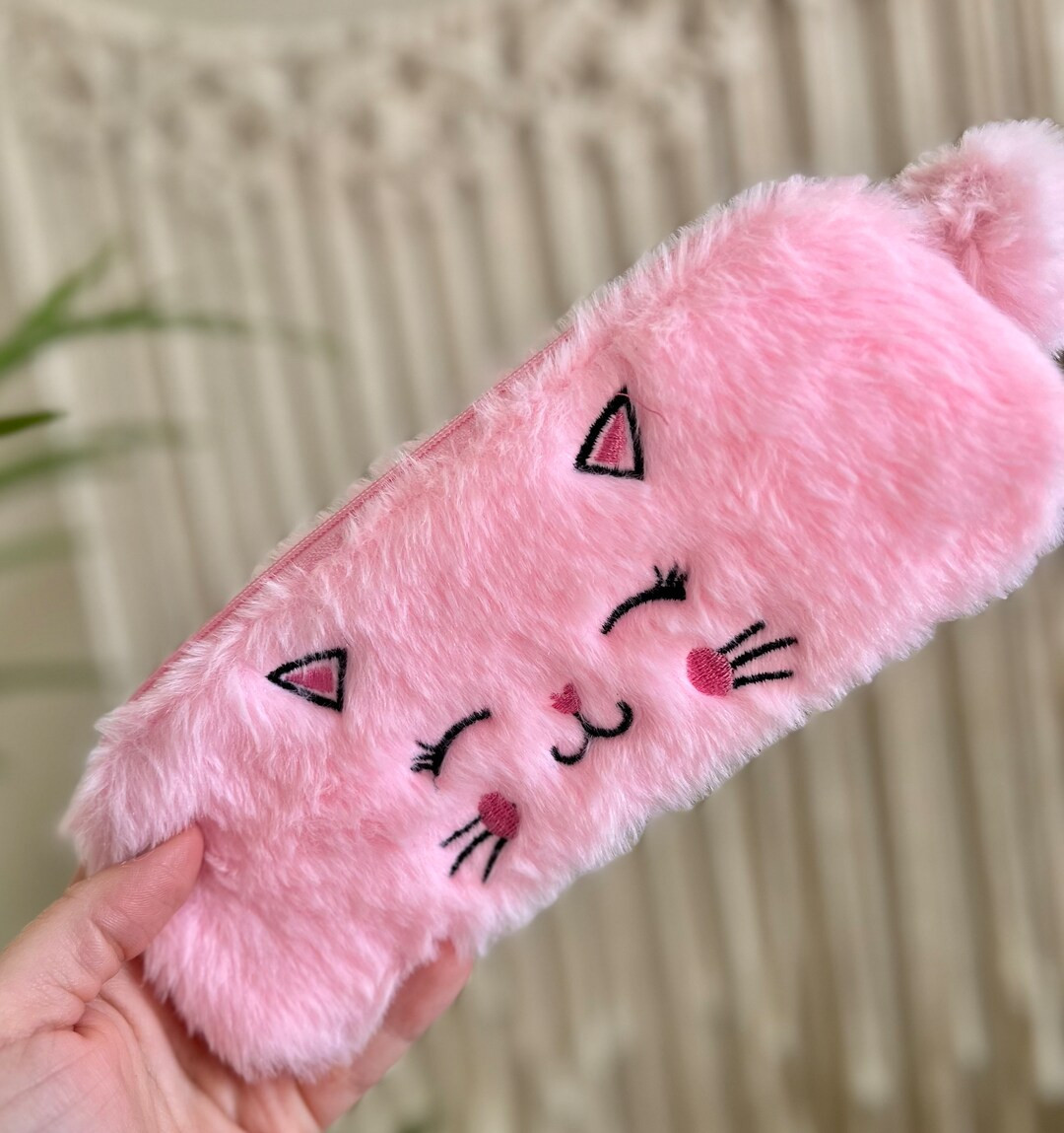 Cat Plush Pencil Bag Girls Stocking Stuffer Pouch Purse or - Etsy | Etsy (US)