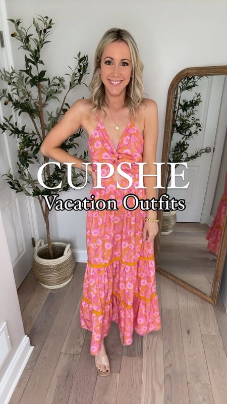 Vacation Outfits from Cupshe! 🌴☀️💃🏼 I’m loving these dresses and jumpsuits- perfect for vacation, date night, and as a wedding guest dress! CODE everybeth15 for 15% off on orders $65+! Wearing smallest size in all! 

Travel style, vacation dress, vacation outfit, resort wear, wide leg jumpsuit, maxi dress, midi dress, mini dress, travel outfit, over 30 style, over 30 fashion, affordable style,  summer dress, spring dress 

#LTKSeasonal #LTKfindsunder50 #LTKtravel