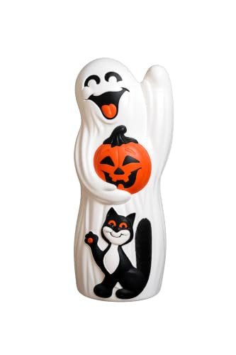 Halloween Blow Mold Ghost with Black Cat | Amazon (US)