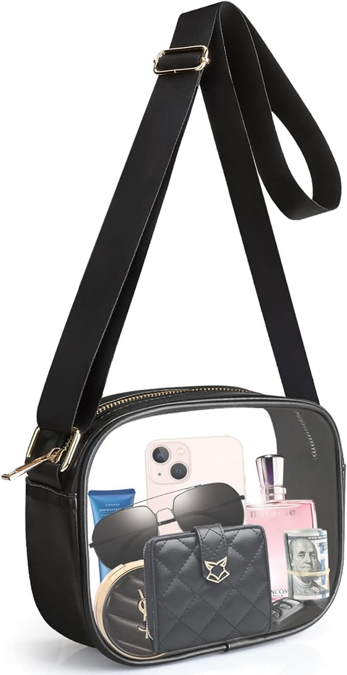 KETIEE Clear Crossbody Bag, Stadium Approved Clear Purse Bag for Concerts Sports Events Festivals | Amazon (US)