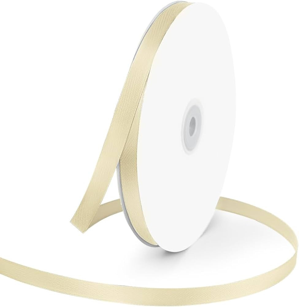 Cinta de satén de poliéster de una sola cara de 3/8 pulgadas de ancho x 100 yardas, cinta de sa... | Amazon (US)
