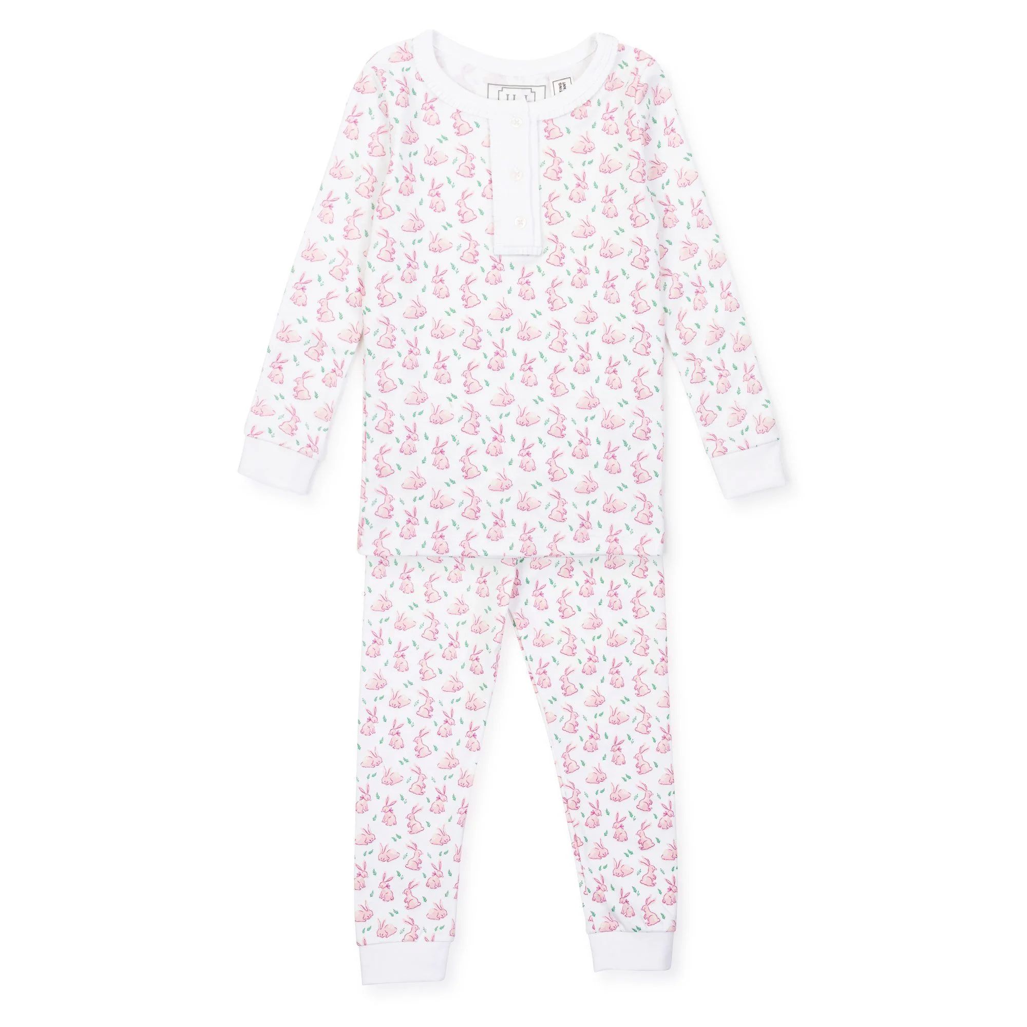 Lila and Hayes Alden Pajama Set - Bunny Hop Pink | JoJo Mommy