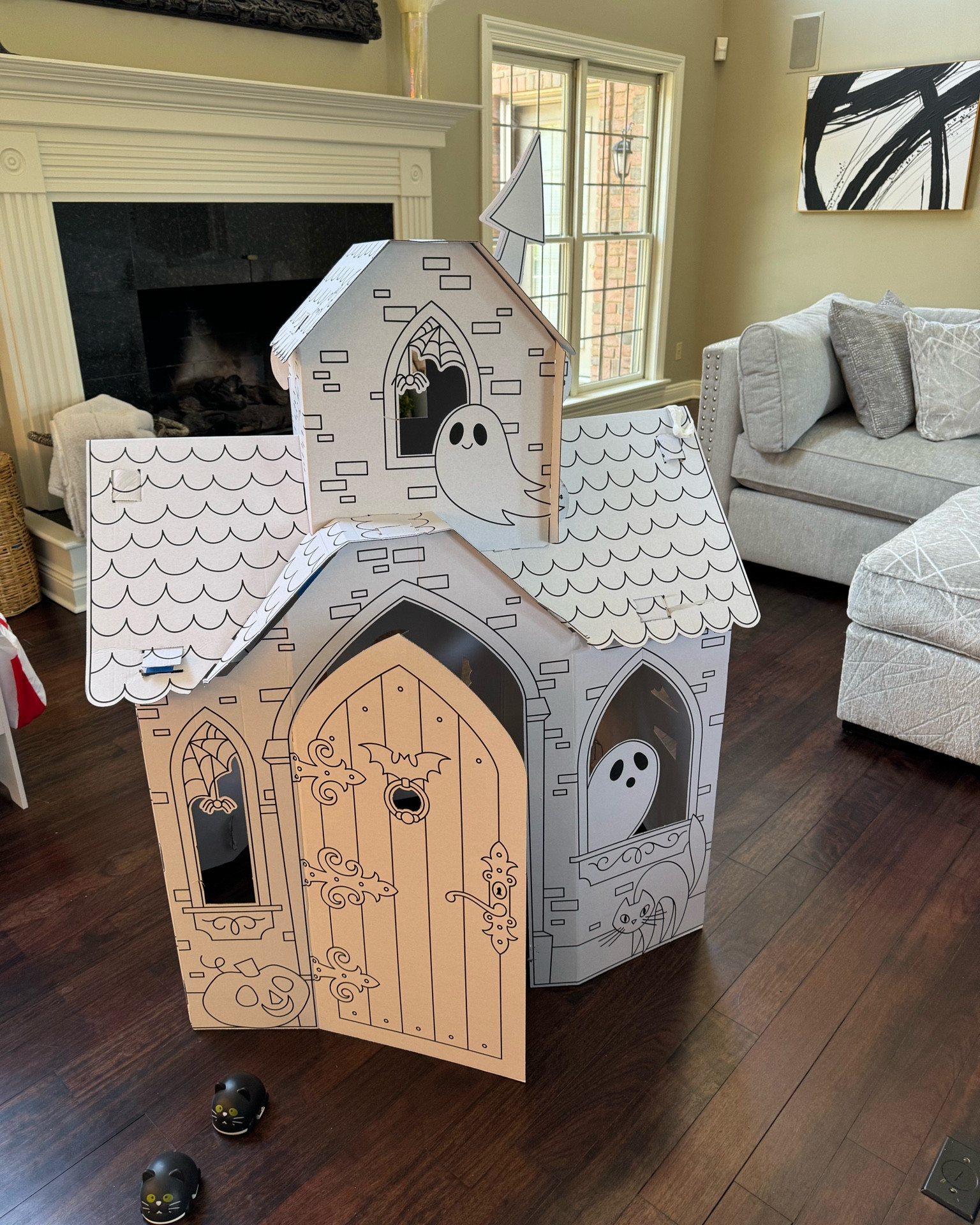 Create and color your own haunted house kit! This occupied our afternoon yesterday 😊 they colored and put stickers/painters tape on it! They love putting these together each season. Grab yours before they are gone! 🎯 

Toddler activities. Toddler finds. Toddler gift ideas. DIY haunted house. Halloween crafts. 

#LTKFamily #LTKFindsUnder50