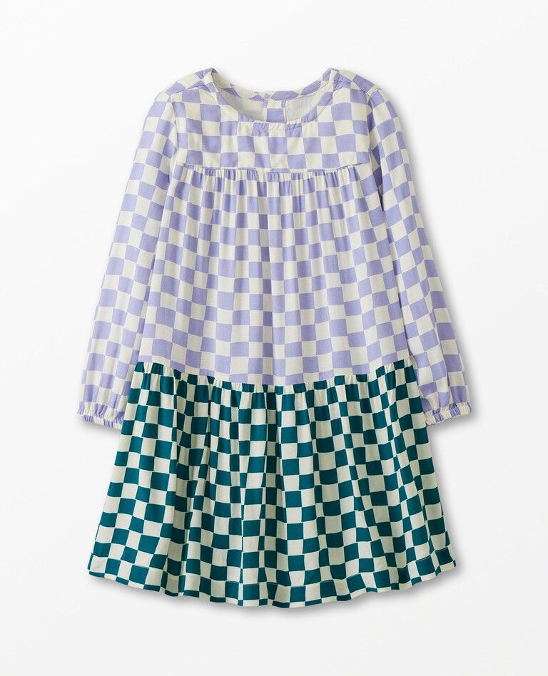 Woven Checker Print Twirl Dress | Hanna Andersson