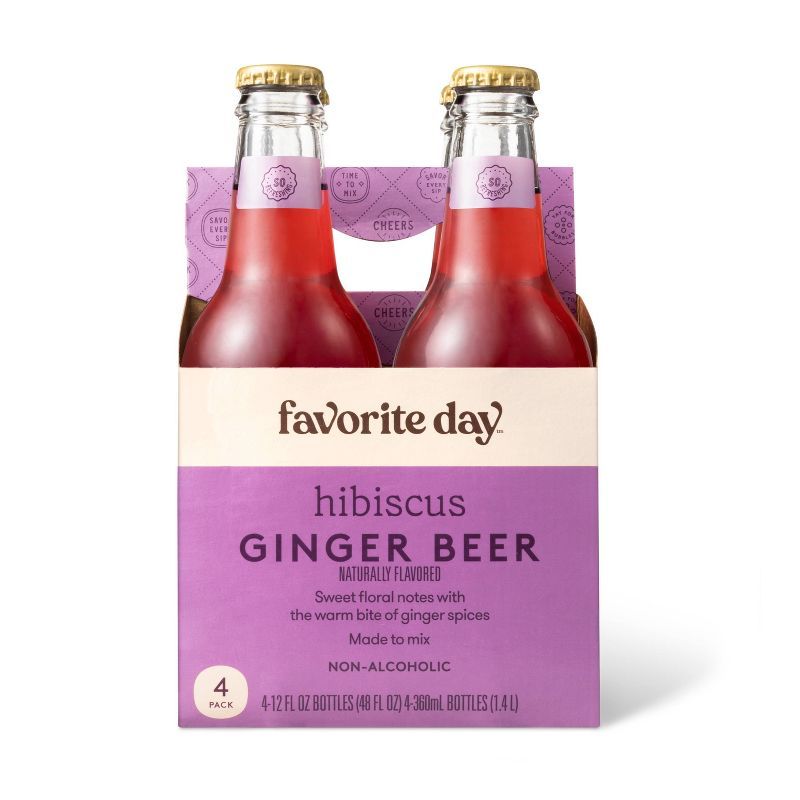 Hibiscus Ginger Beer - 4pk/12 fl oz Bottles - Favorite Day™ | Target