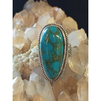 925 Silver Turquoise Ring Finger Size 7 | Etsy (US)