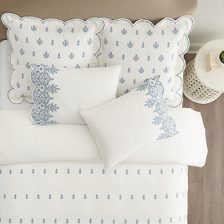 Marie Embroidered Scallop Bedding | Ballard Designs, Inc.